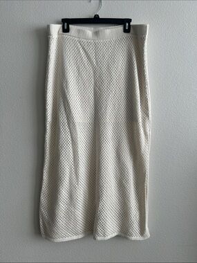 Universal Thread Cream Open-Weave Maxi Skirt nwot